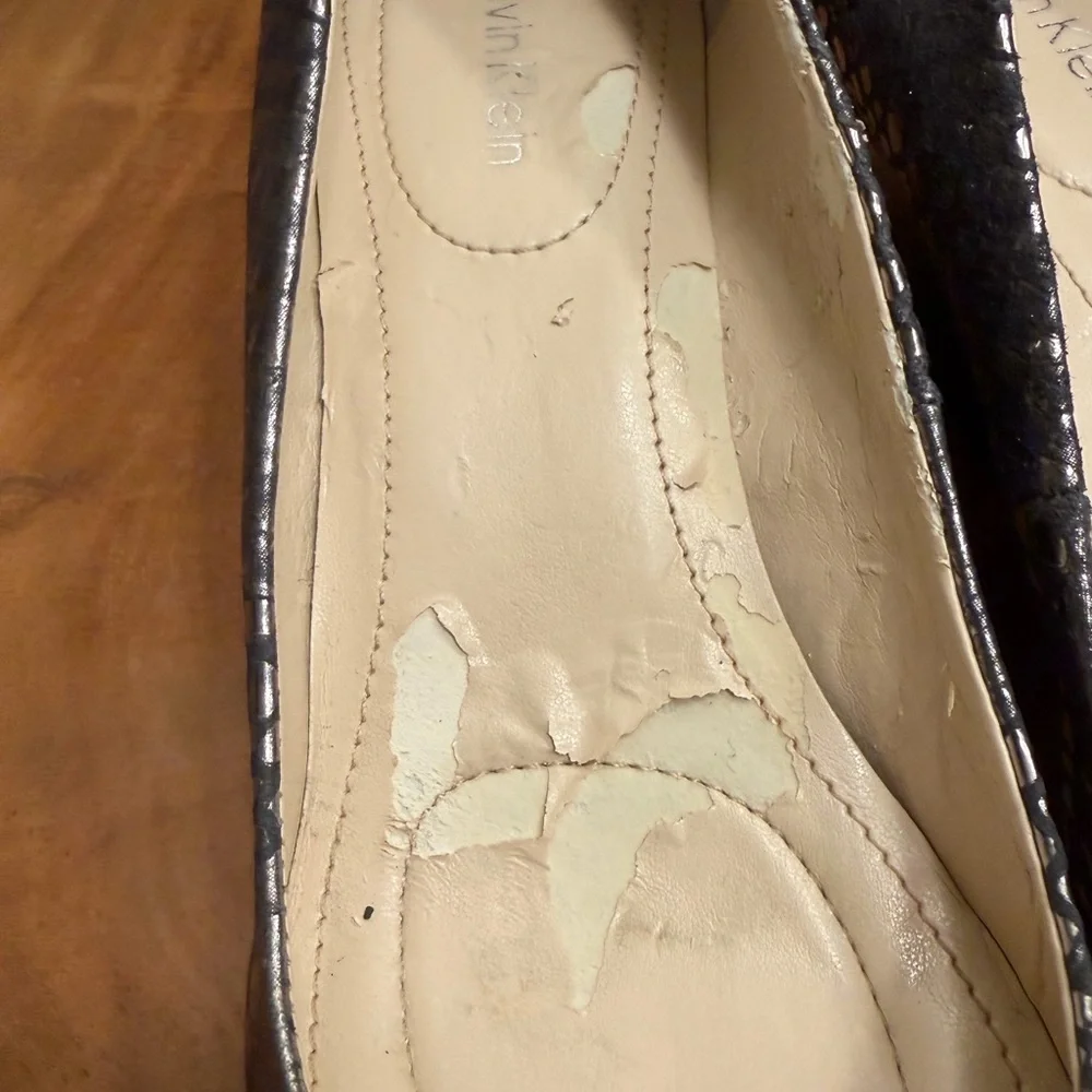 Calvin‎ Klein Metallic Snakeskin Wedges | Vintage Inspired | Size 7.5